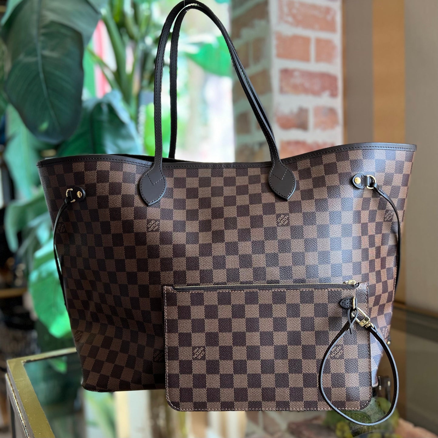 LOUIS VUITTON Neverfull GM Damier Ebene Tote Bag