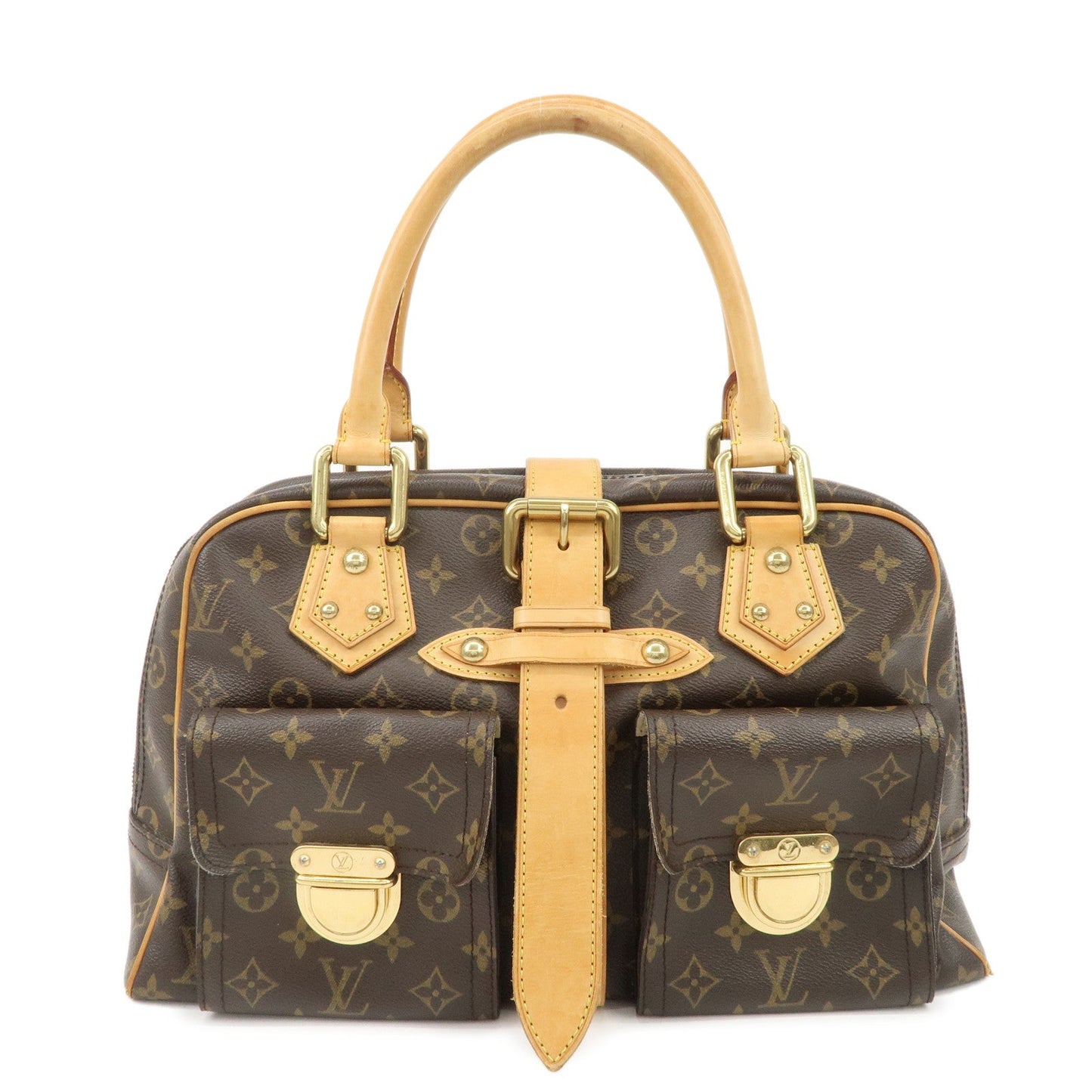 Louis Vuitton Monogram Manhattan GM Hand Bag Boston Bag M40025