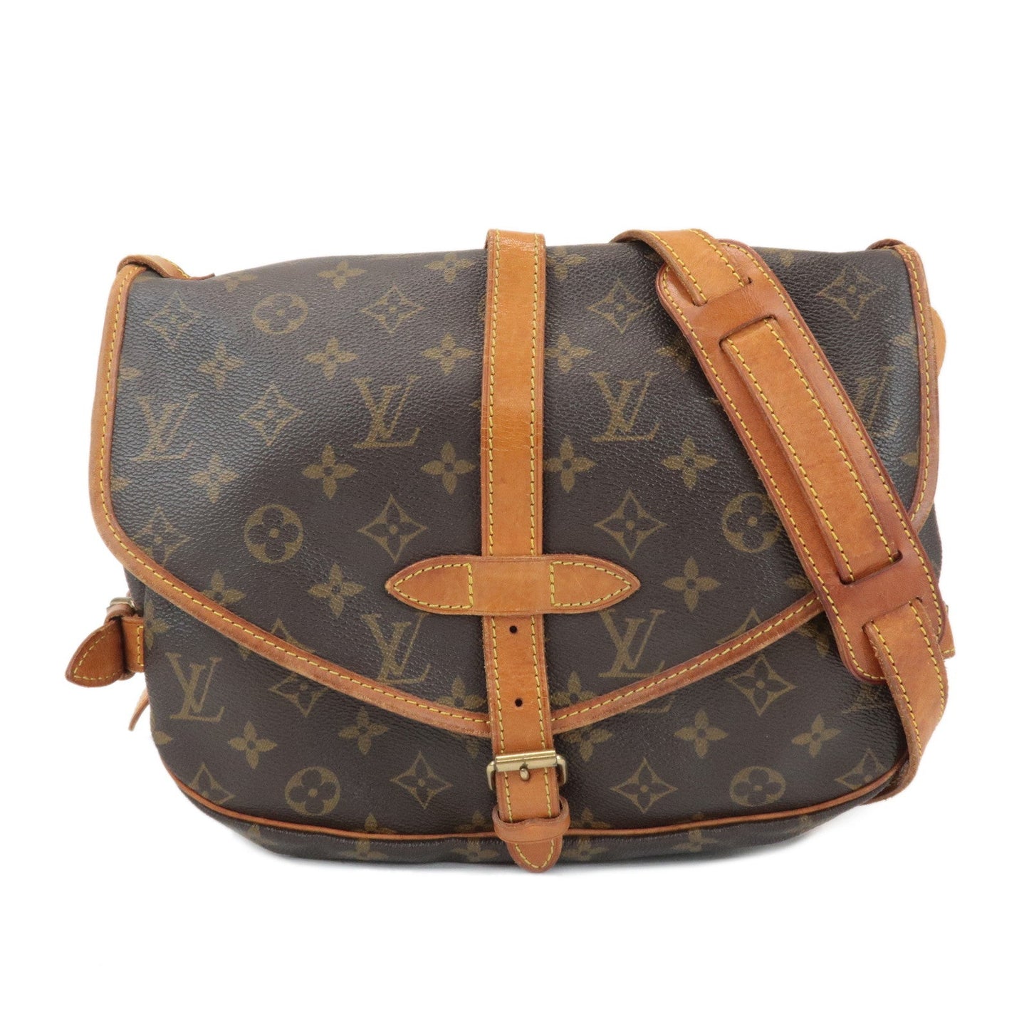 Louis Vuitton Monogram Saumur 30 Shoulder Bag Brown M42256