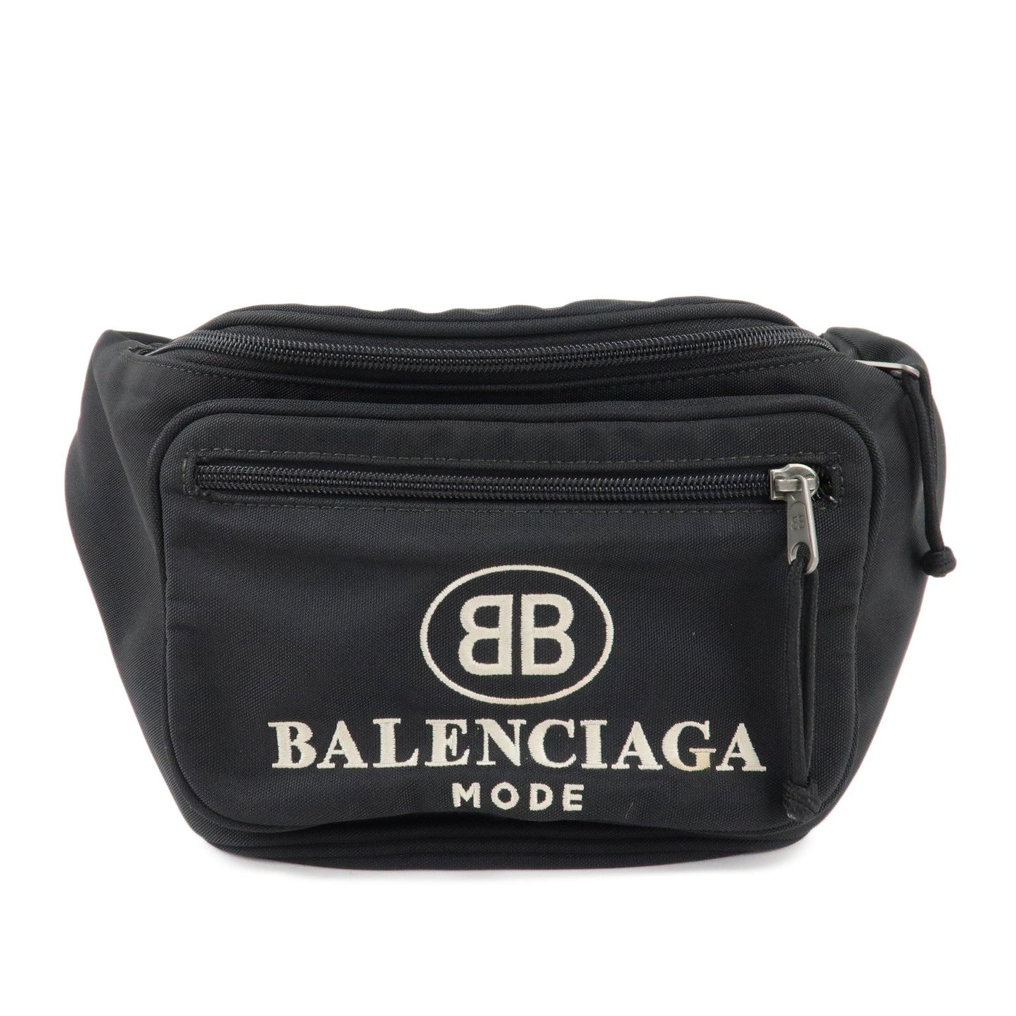 BALENCIAGA Explorer Nylon Waist Bag Adjustable Strap Black 482389