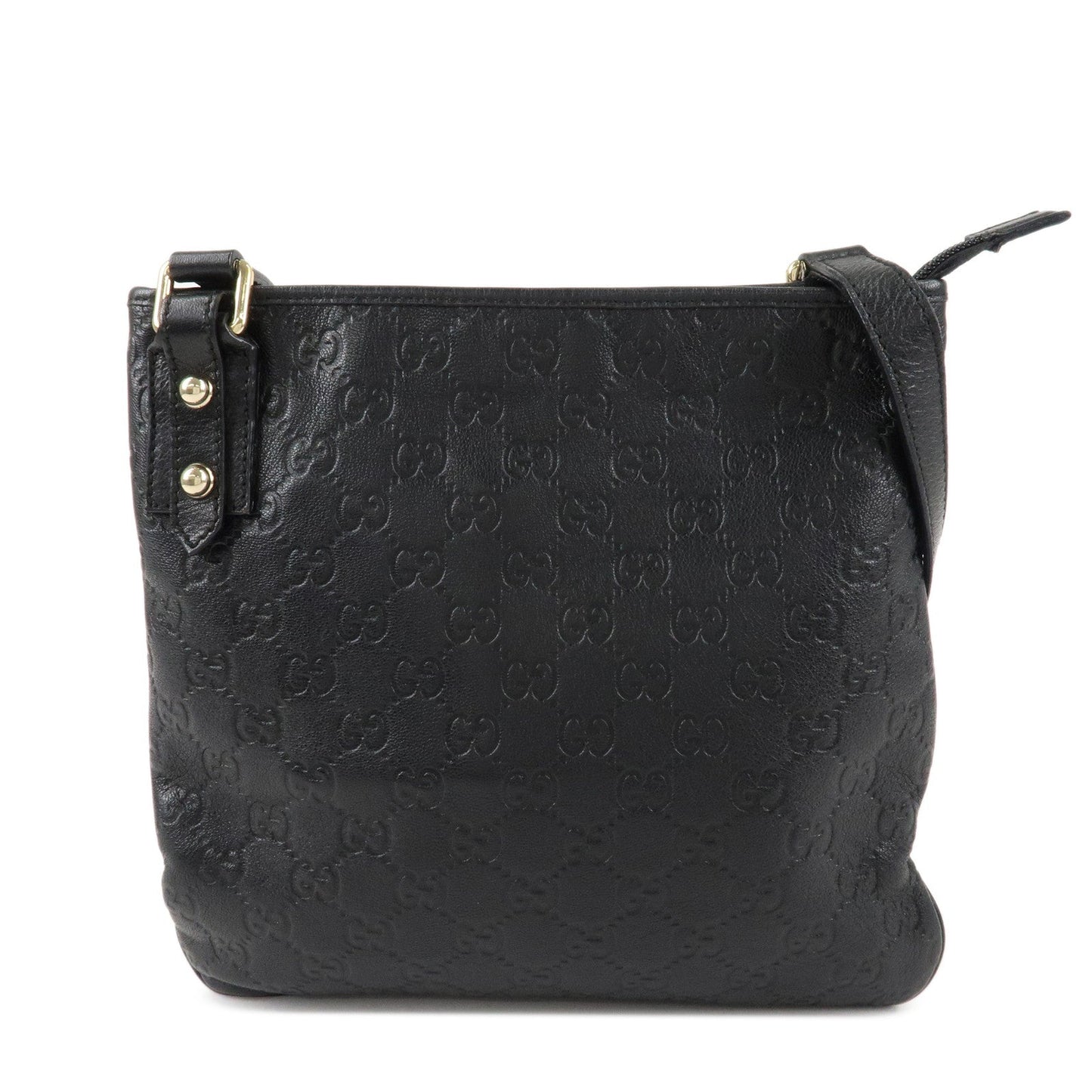 GUCCI Guccissima Guccissima Leather Shoulder Bag Black 239347