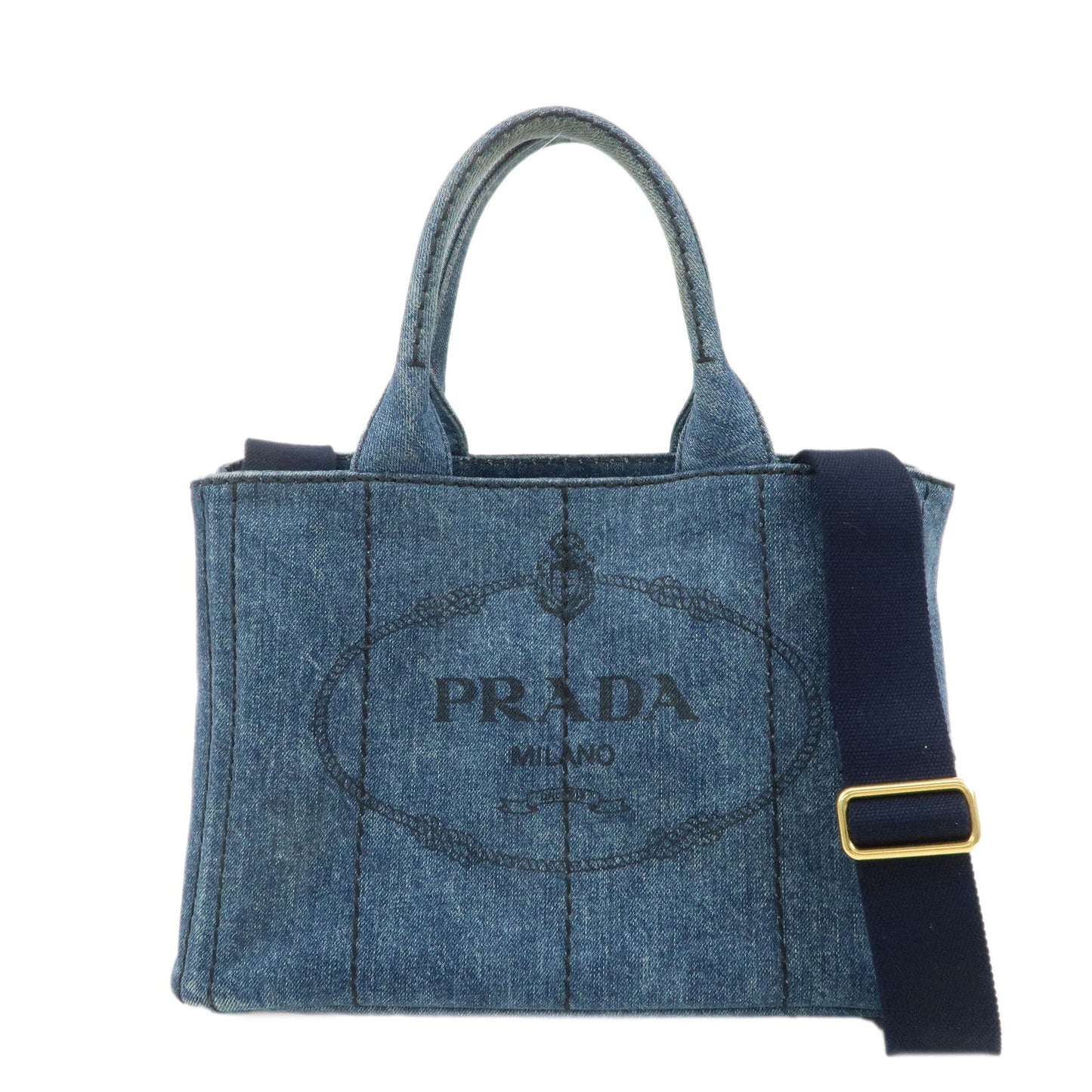 PRADA Canapa Mini Canvas 2Way Bag Black 1BG439