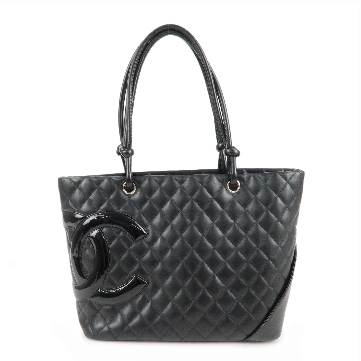 CHANEL Cambon Line Lamb Skin COCO Mark Large Tote Bag A25169