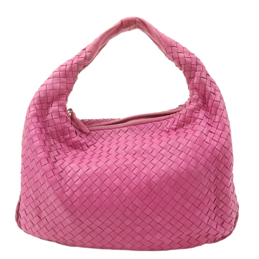 BOTTEGA VENETA Intrecciato Leather Hobo Shoulder Bag Pink 115653