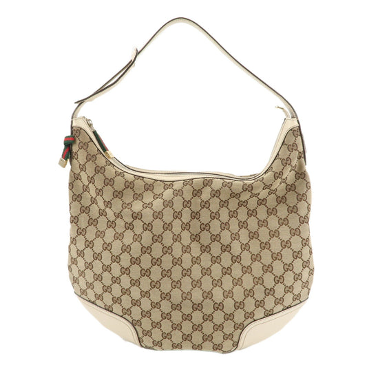 GUCCI Sherry Princy GG Canvas Leather One Shoulder Bag 162882