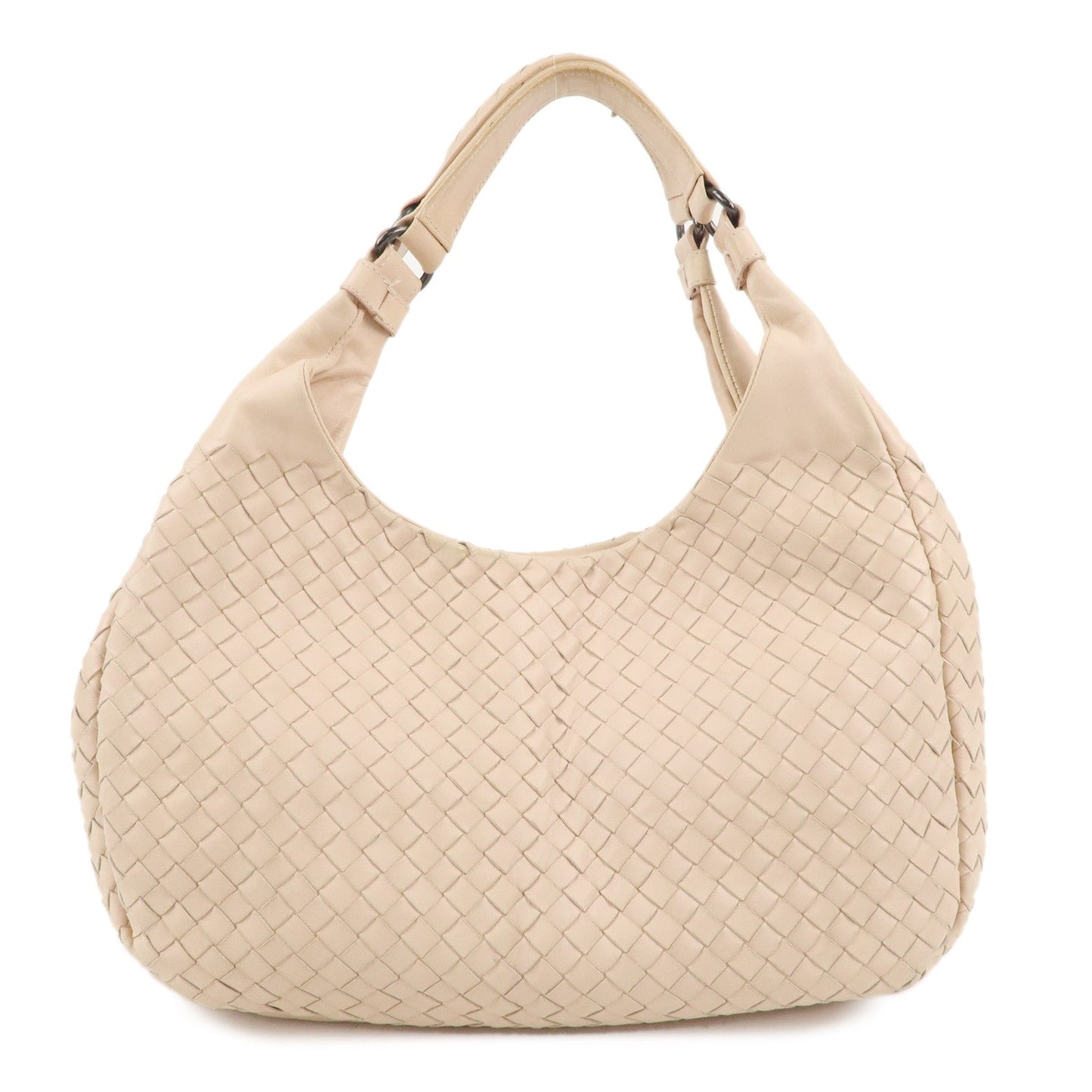 BOTTEGA VENETA Intrecciato Leather Shoulder Bag Pink Beige 125787