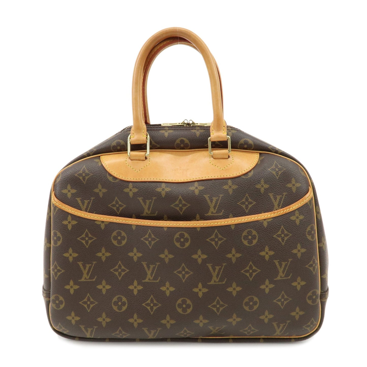 Louis Vuitton Monogram Deauville Hand Bag Brown M47270