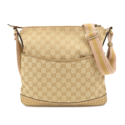 GUCCI Sherry GG Canvas Leather Shoulder Bag 145857