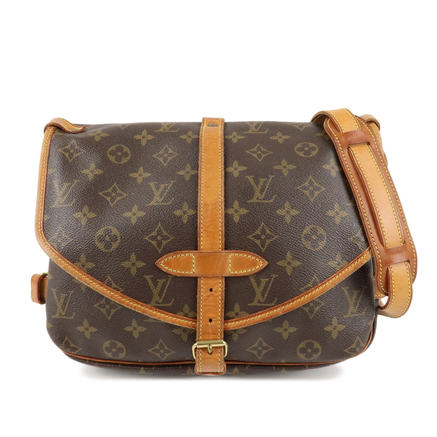 Louis Vuitton Monogram Saumur 30 Crossbody Bag Brown M42256