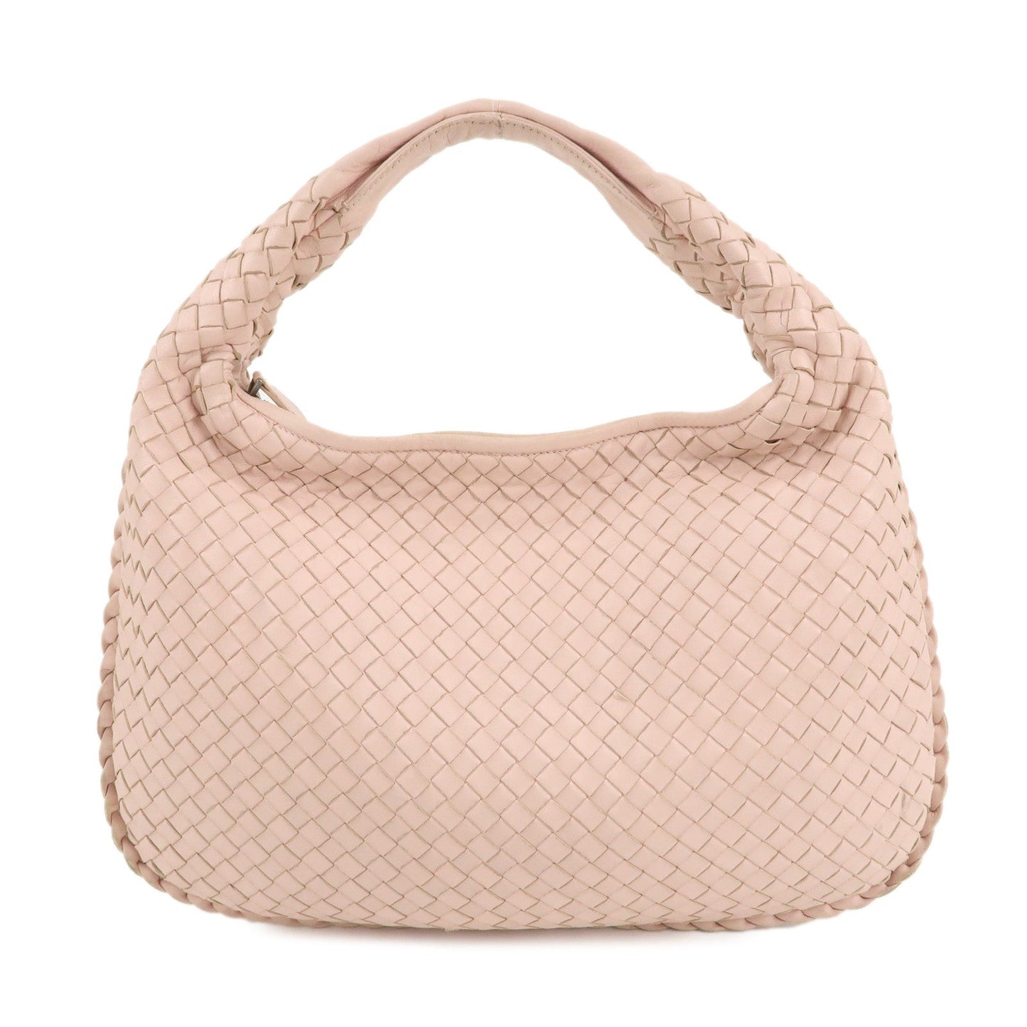 BOTTEGA VENETA Intrecciato Leather Shoulder Bag Pink 115653