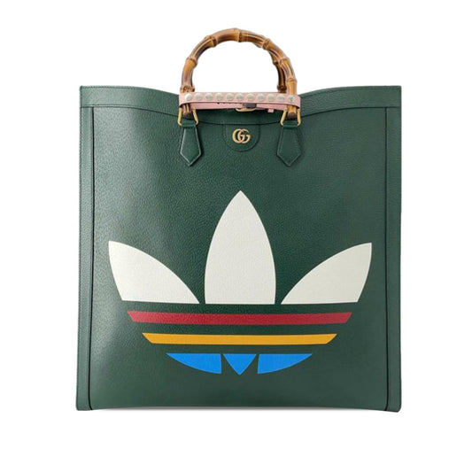 Gucci x Adidas Bamboo Diana Green Maxi Calfskin