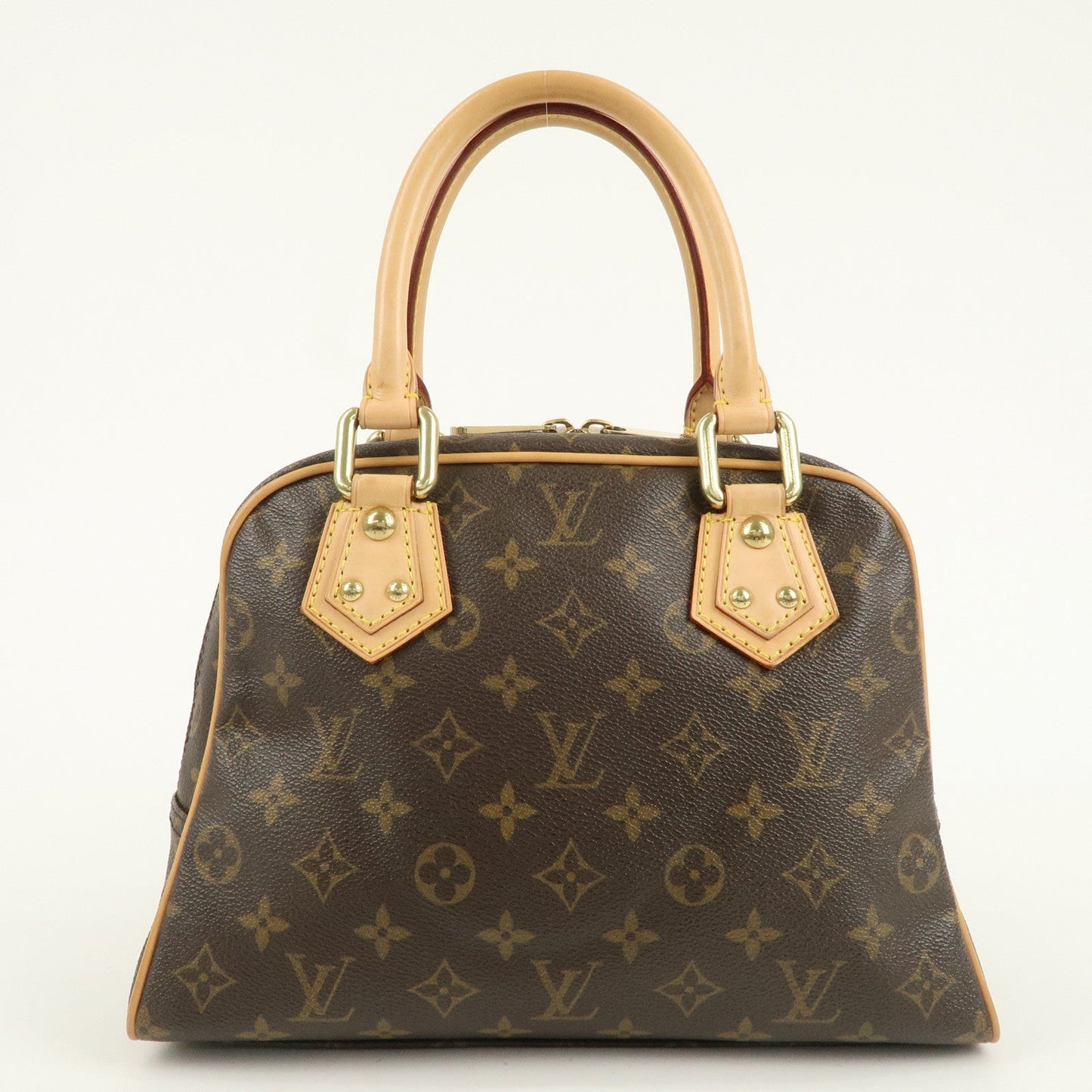 Louis Vuitton Monogram Manhattan PM Hand Bag Gold Hardware M40026