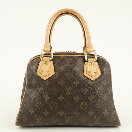 Louis Vuitton Monogram Manhattan PM Hand Bag Gold Hardware M40026