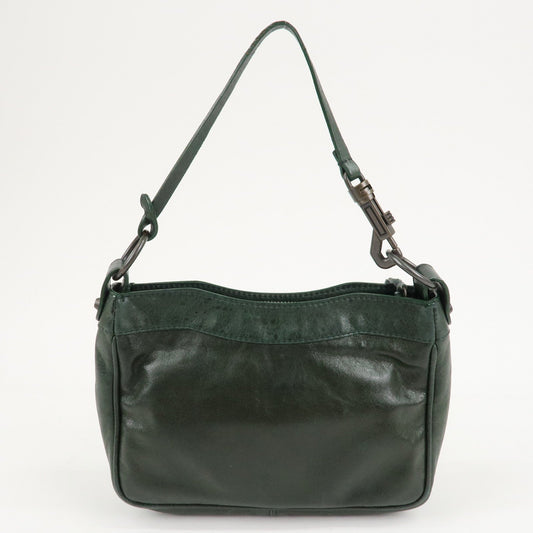 BALENCIAGA The Shoulder Leather 2 Way Hand Bag Green 138226