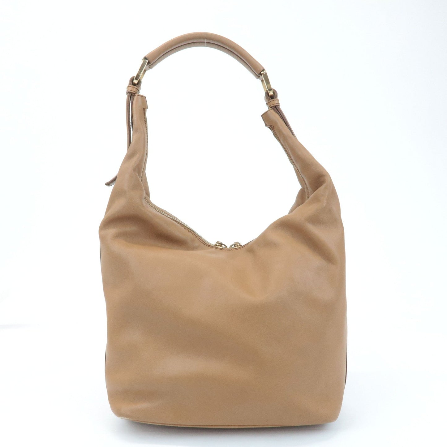 GUCCI Leather One Shoulder Bag Beige 001.4288