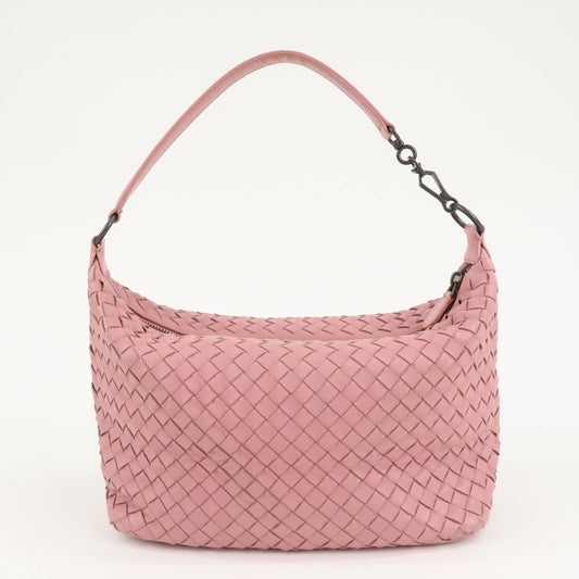 BOTTEGA VENETA Intrecciato Leather Shoulder Bag Pink