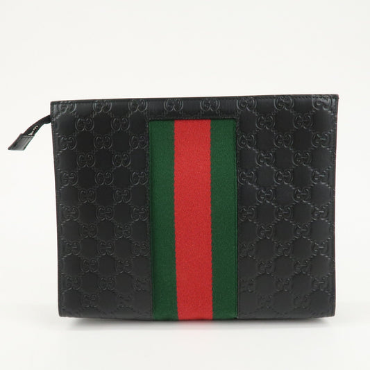 GUCCI Guccissima Sherry Guccissima Leather Clutch Bag 475316