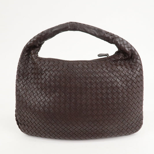 BOTTEGA VENETA Hobo Intrecciato Leather Shoulder Bag Brown 115653