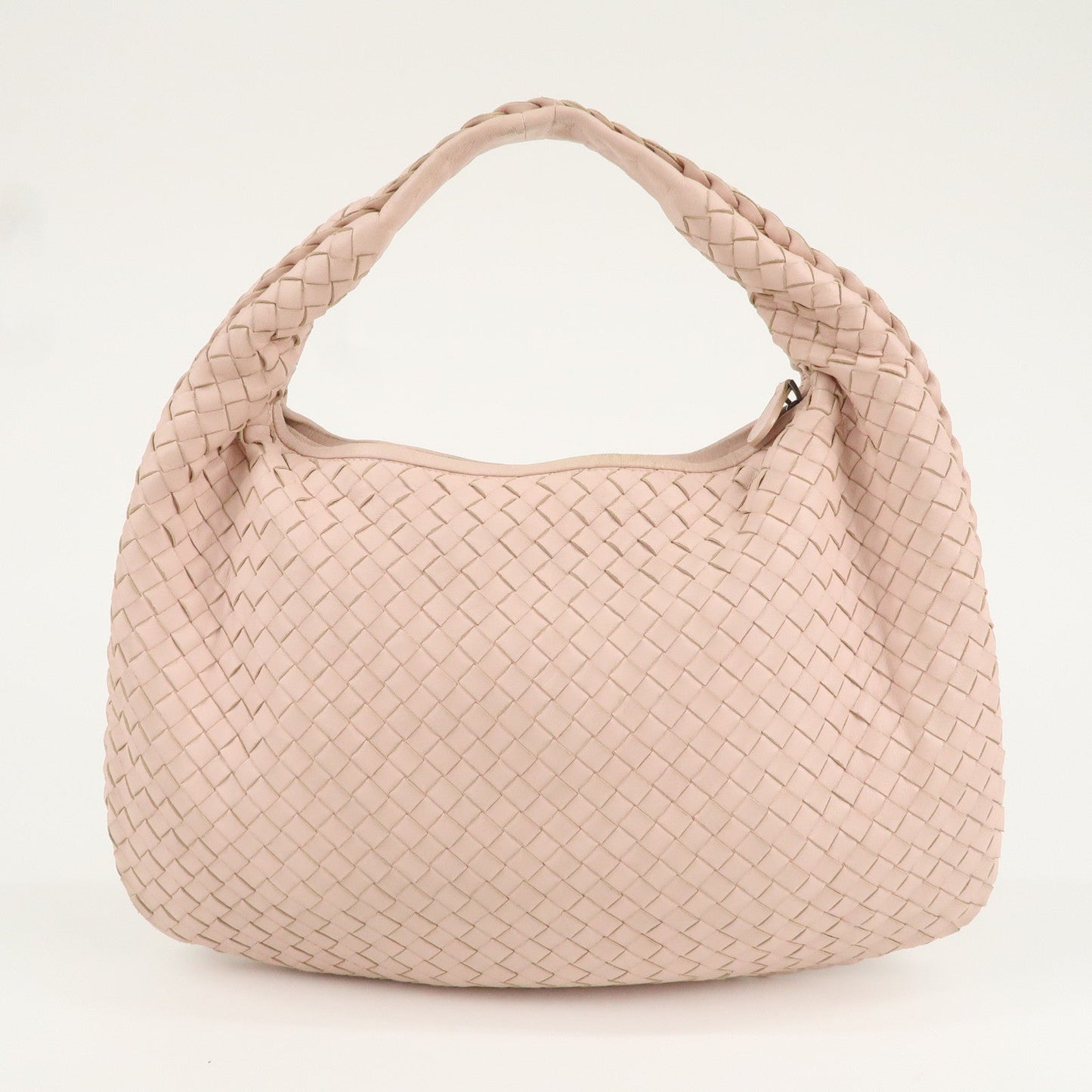 BOTTEGA VENETA Intrecciato Leather Shoulder Bag Pink 115653