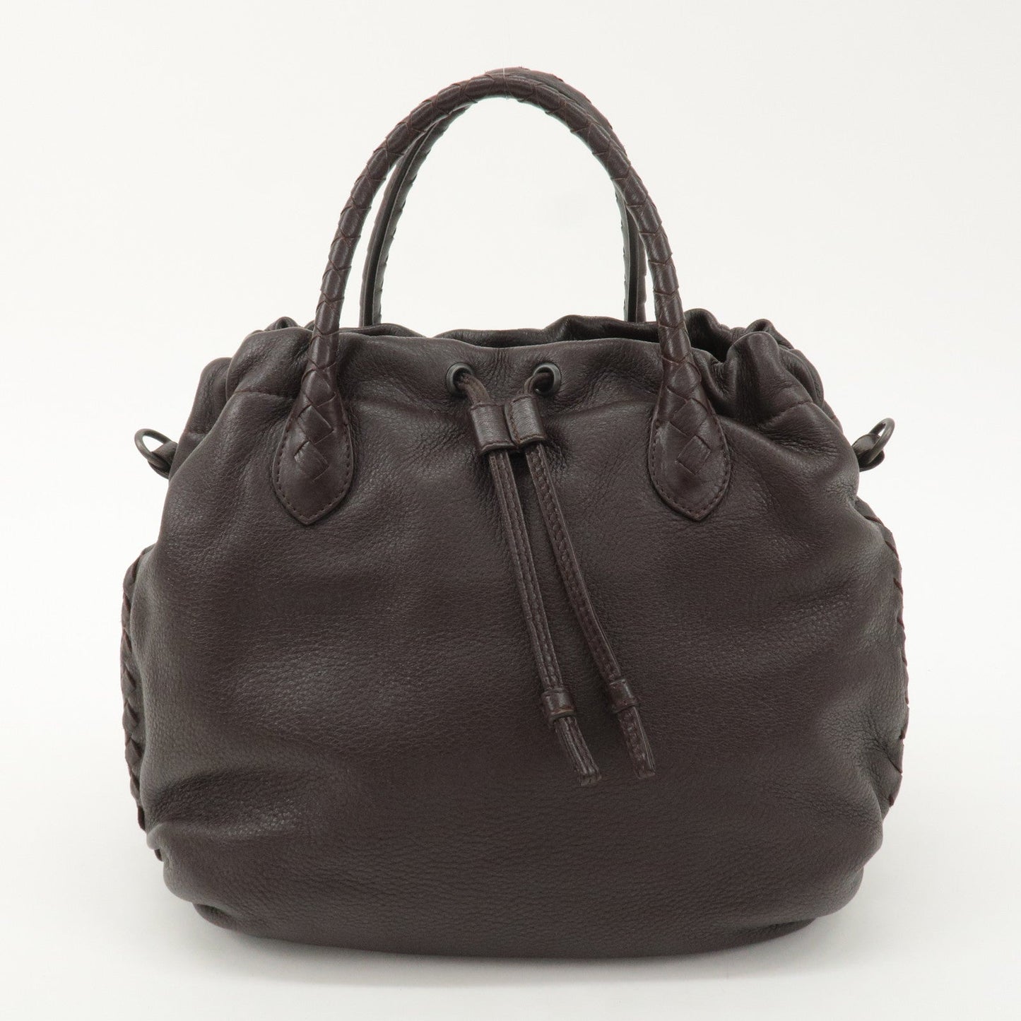 BOTTEGA VENTETA Intrecciato Leather 2Way Shoulder Bag Brown 210612