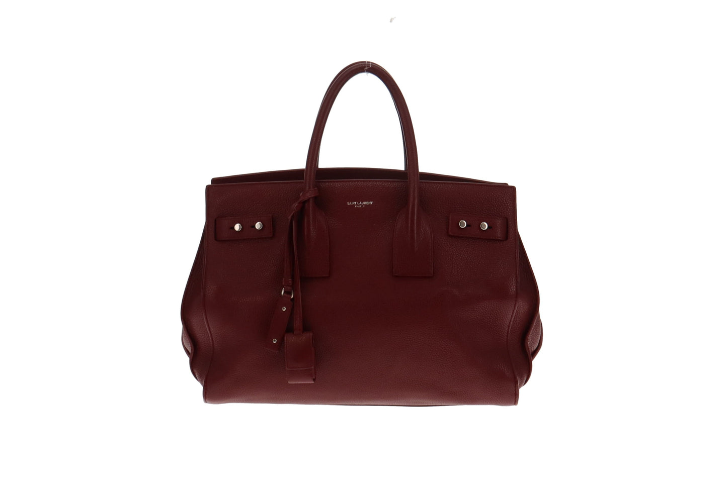 Saint Laurent Ruby Red Leather Sac De Jour Souple Tote