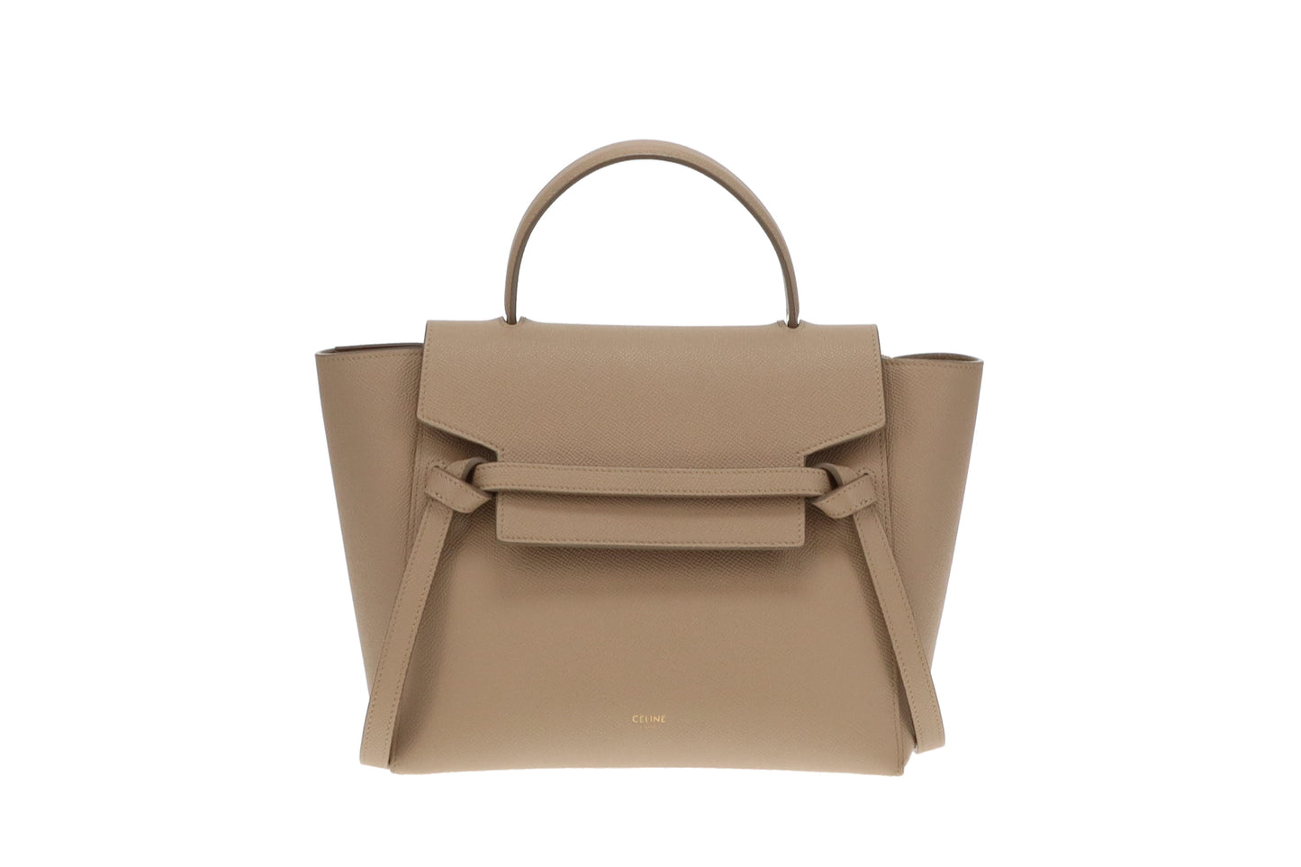 Celine Light Taupe Grained Calfskin Micro Belt Bag 2019