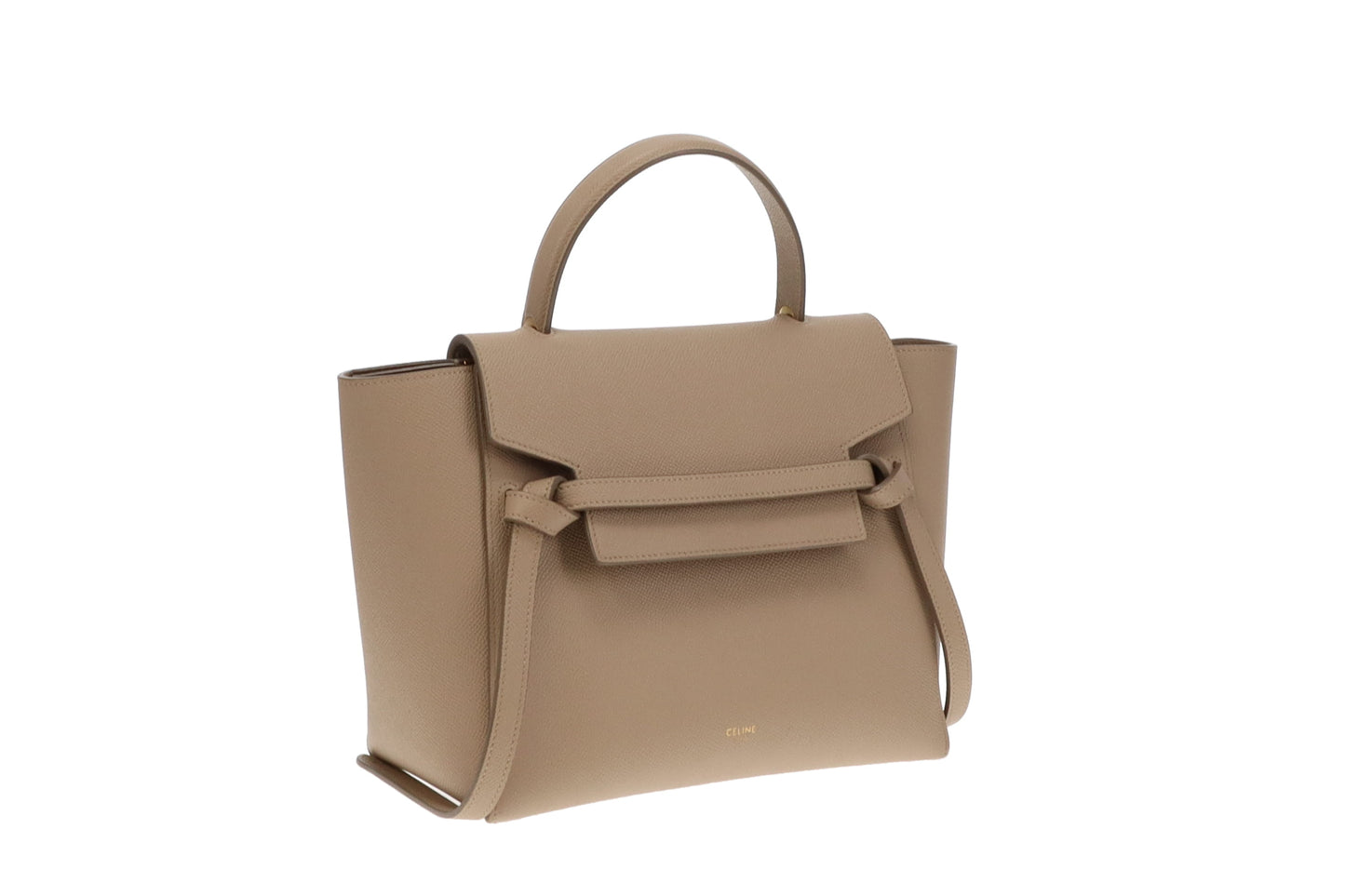 Celine Light Taupe Grained Calfskin Micro Belt Bag 2019