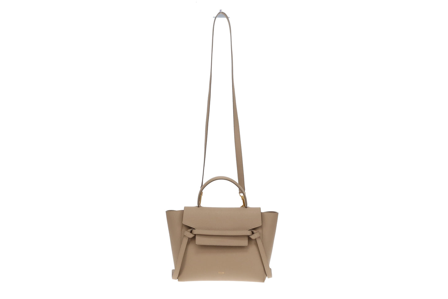 Celine Light Taupe Grained Calfskin Micro Belt Bag 2019