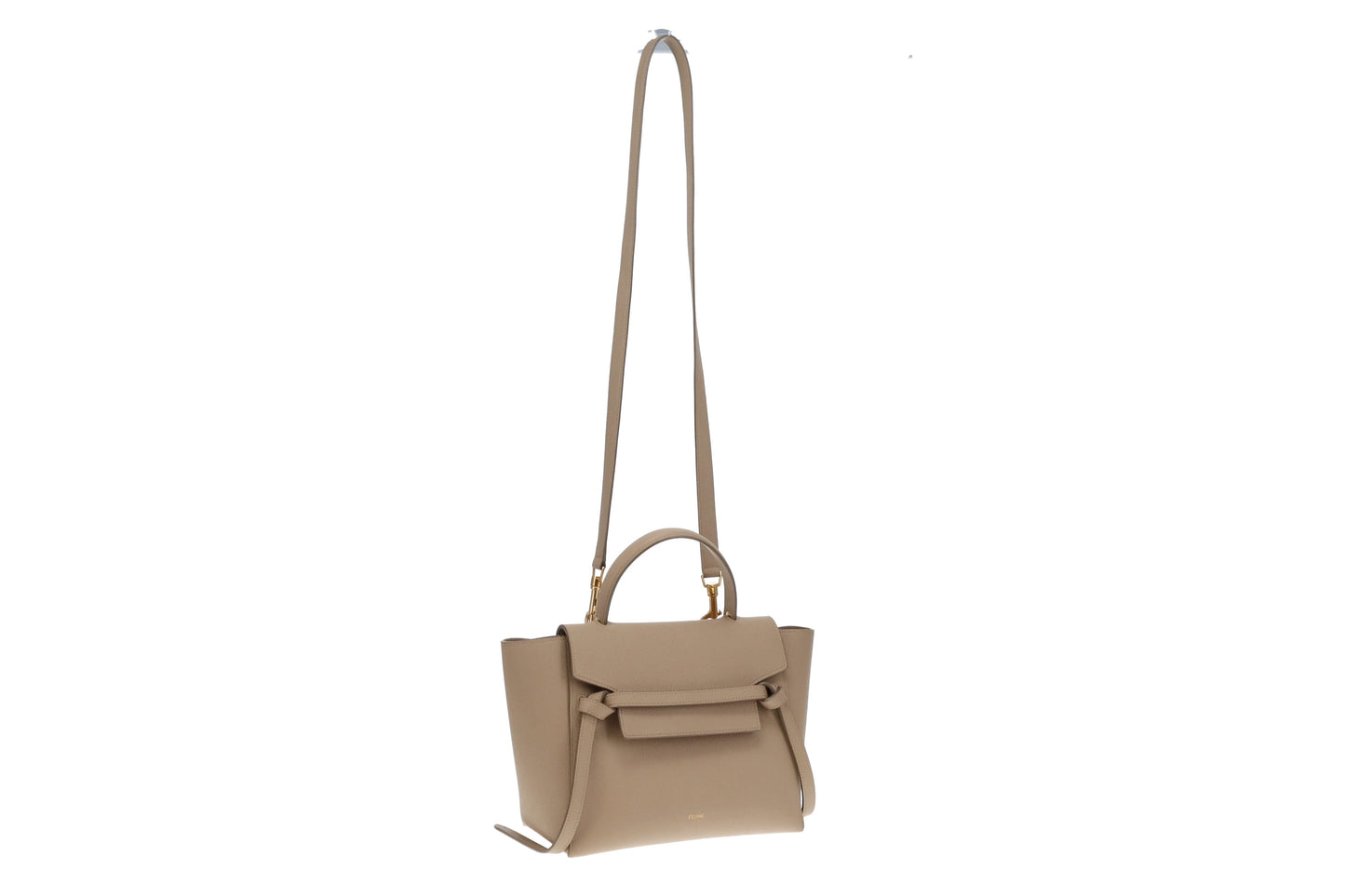 Celine Light Taupe Grained Calfskin Micro Belt Bag 2019