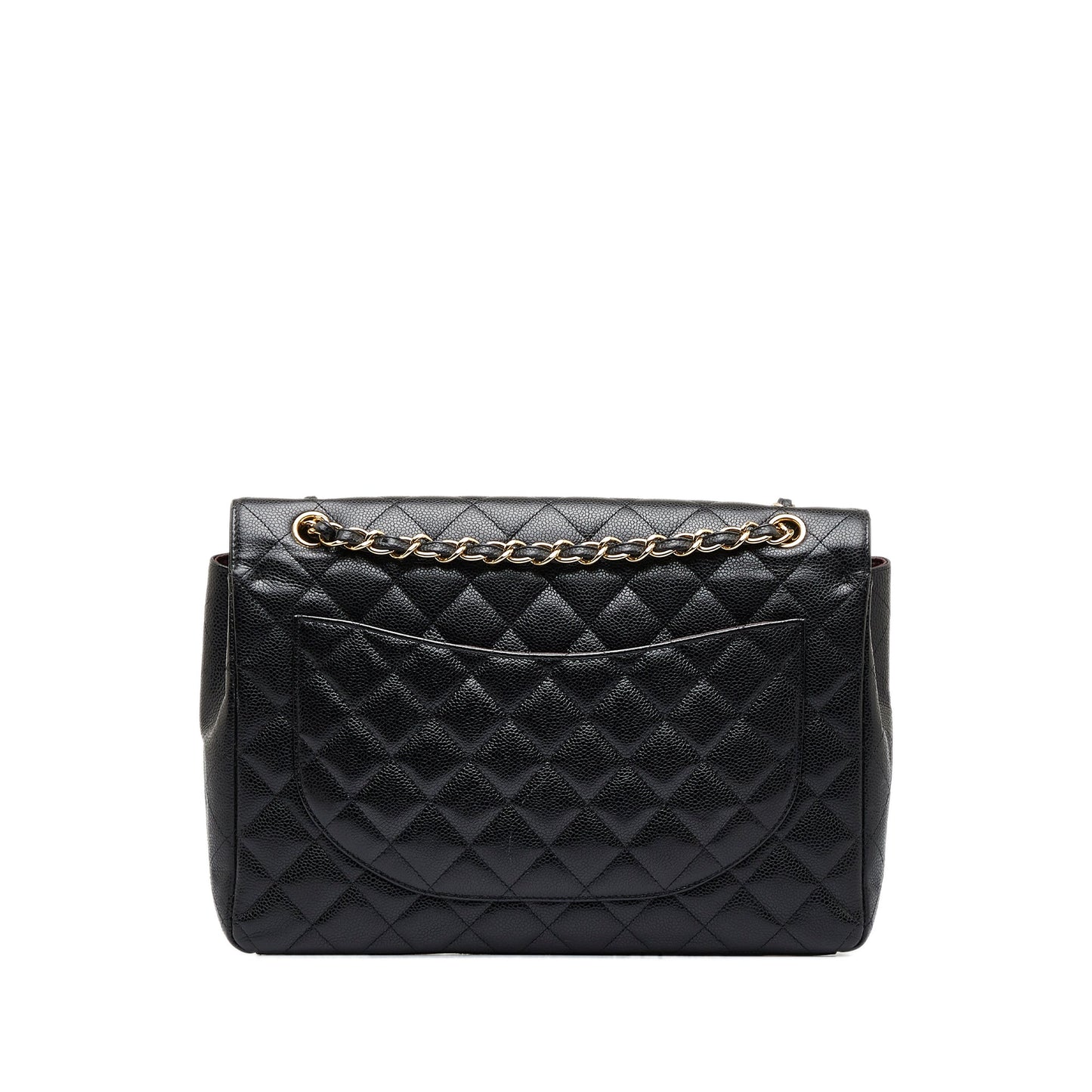 Chanel Classic Double Flap Maxi Black Caviar Gold