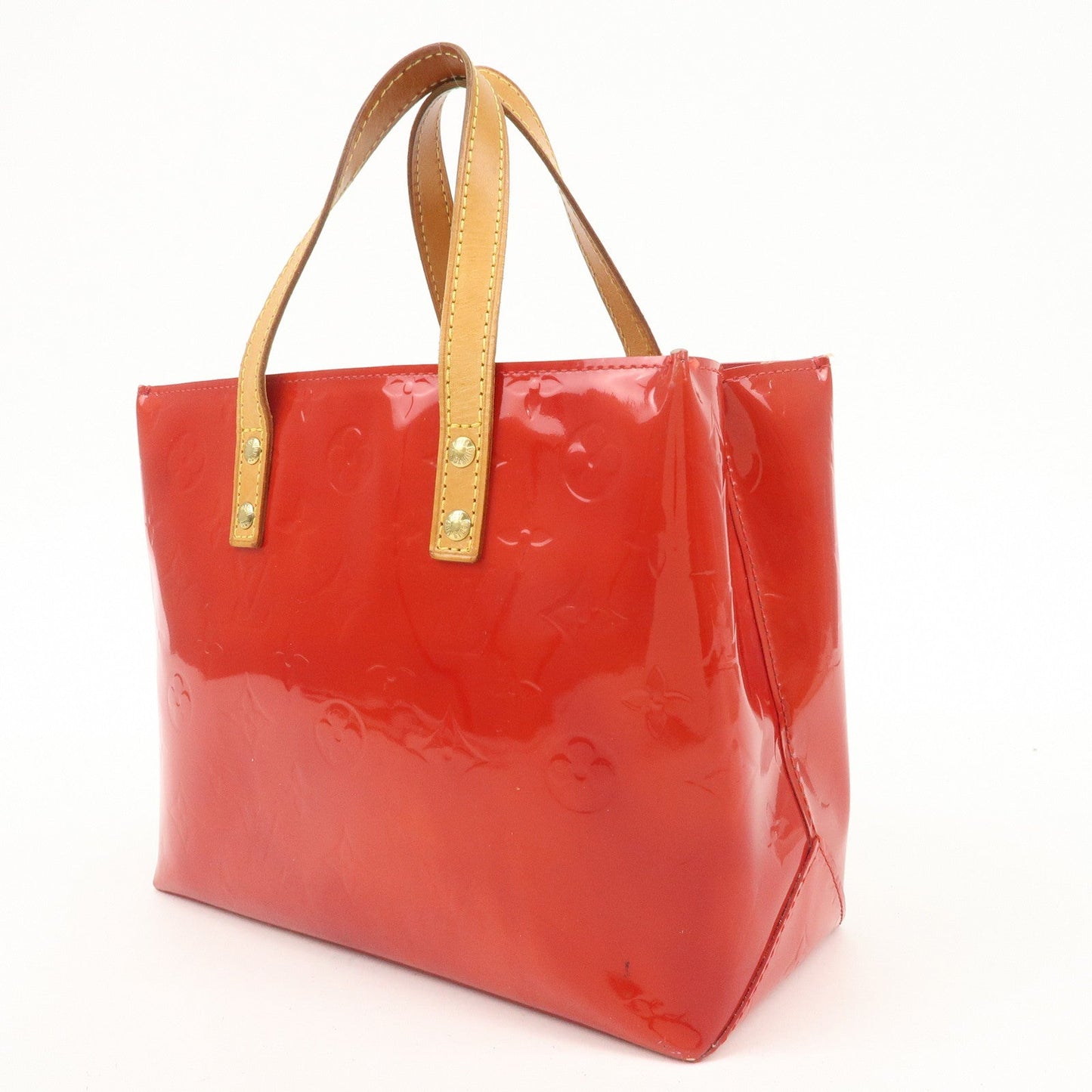 Louis Vuitton Monogram Vernis Lead PM Hand Bag M91088 Rouge