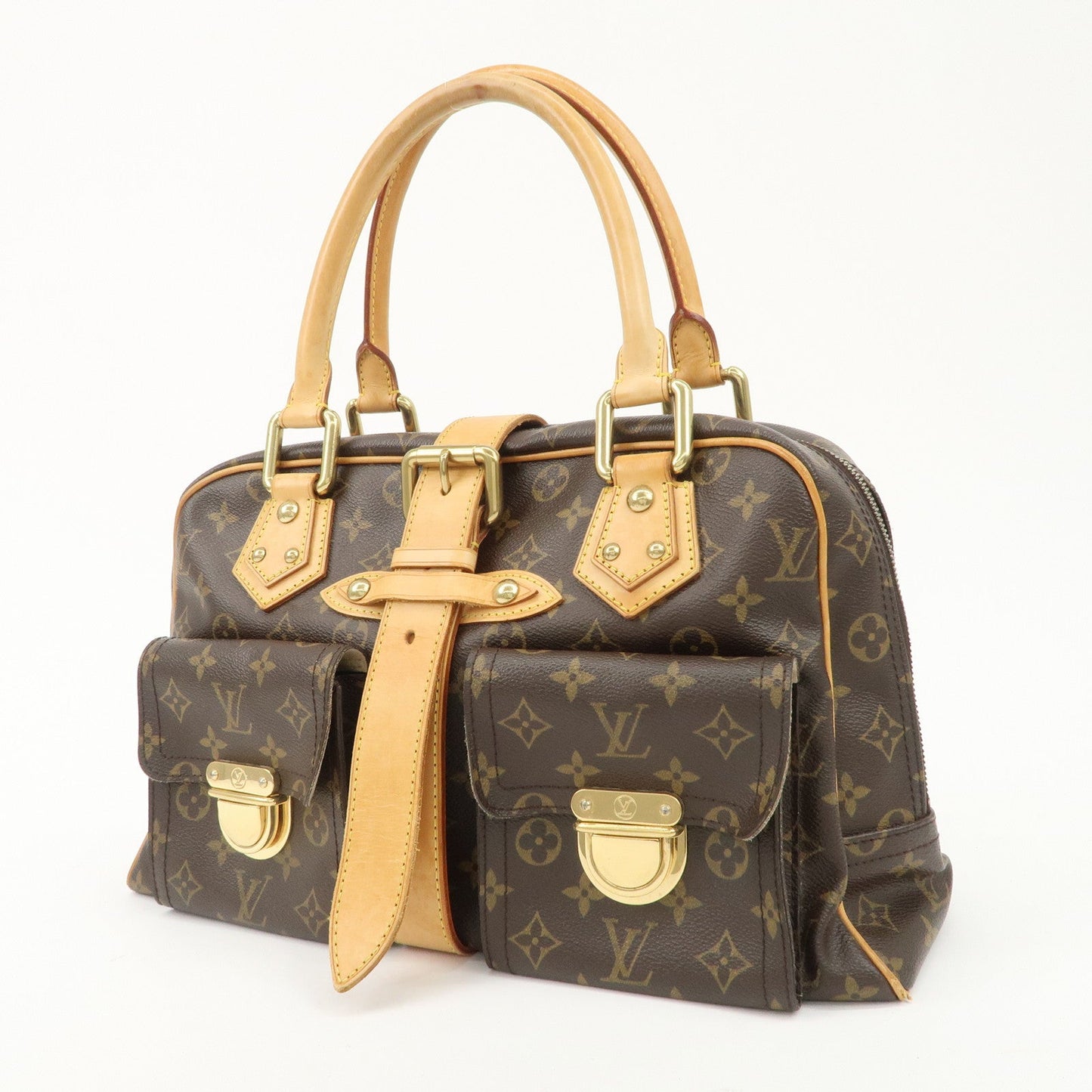 Louis Vuitton Monogram Manhattan GM Hand Bag Boston Bag M40025