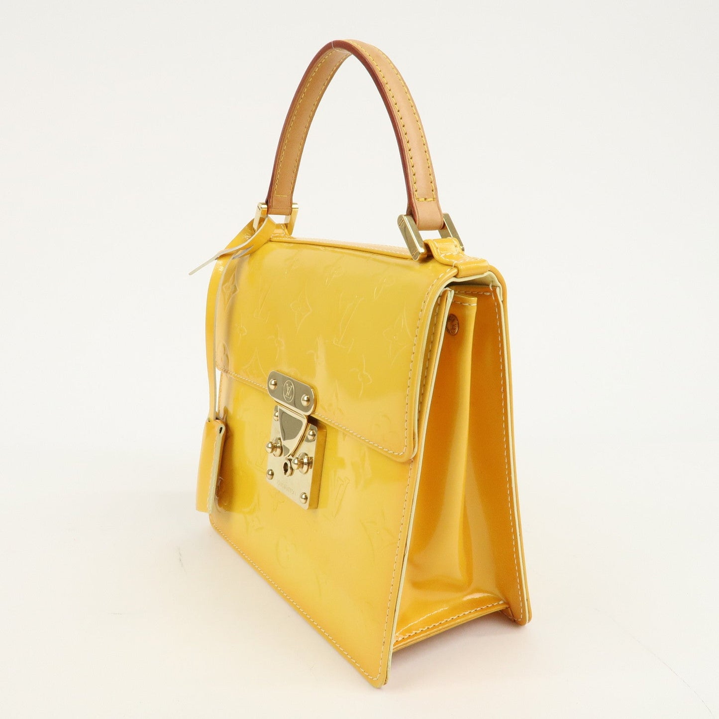 Louis Vuitton Vernis Spring Street Hand Bag LimeYellow M91068