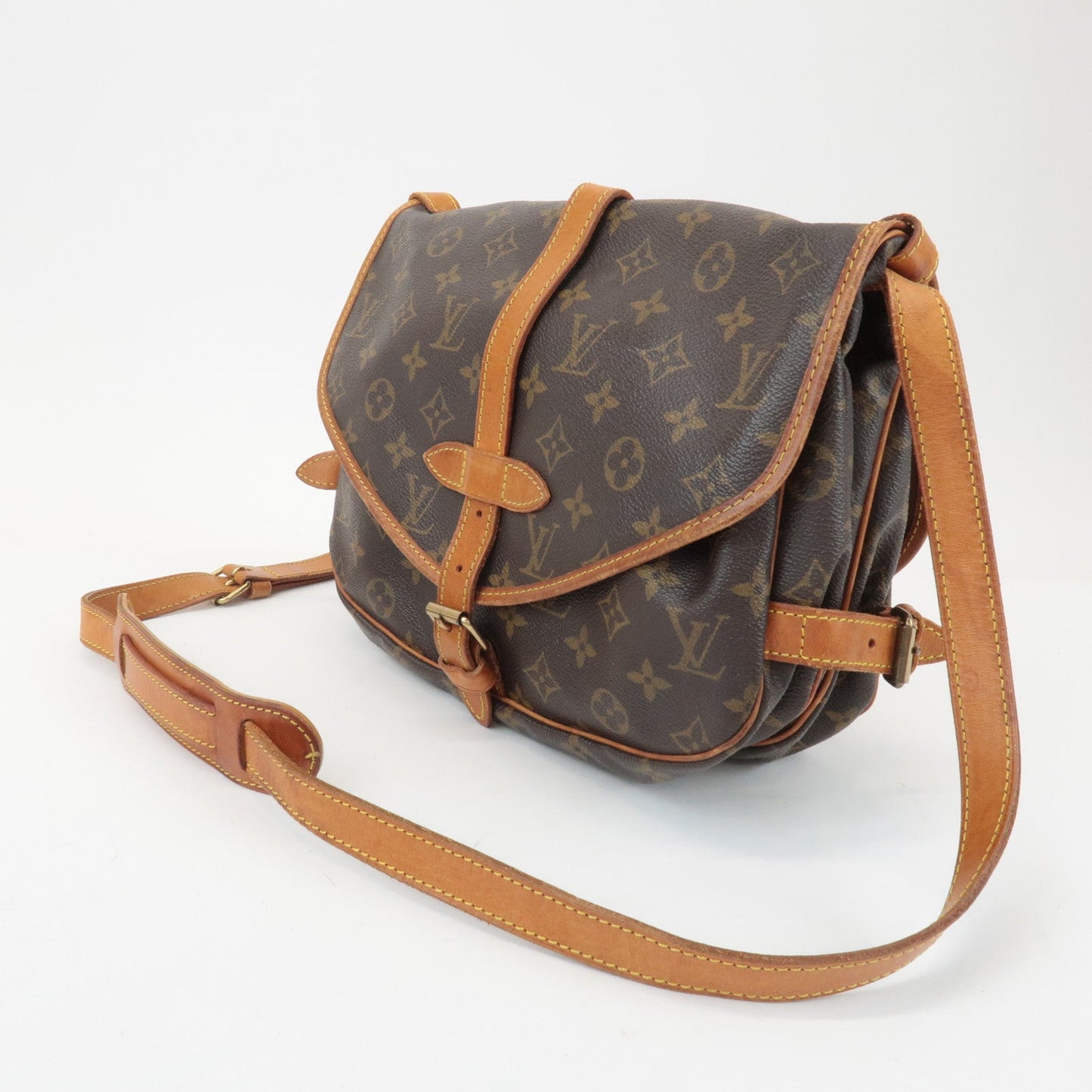 Louis Vuitton Monogram Saumur 30 Shoulder Bag Brown M42256