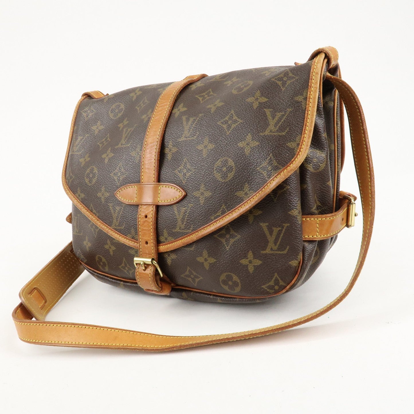 Louis Vuitton Monogram Saumur 30 Crossbody Bag Brown M42256