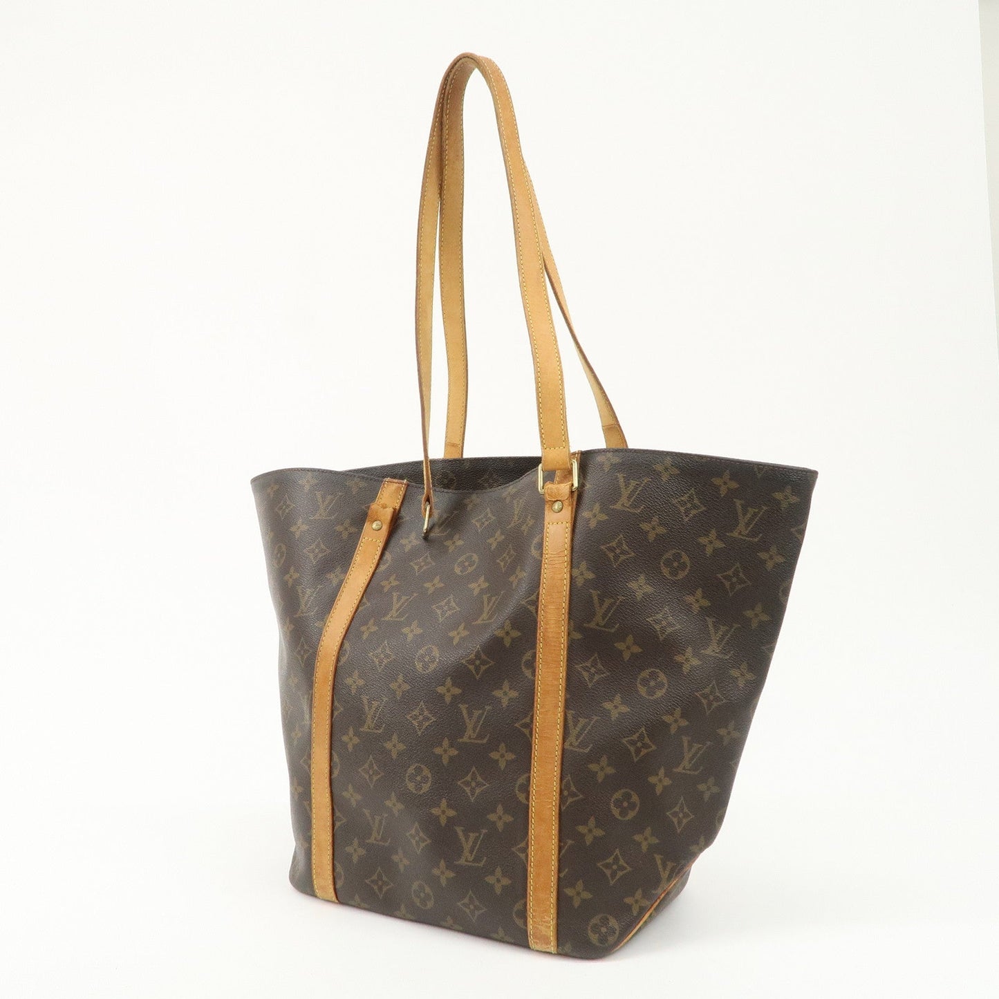 Louis Vuitton Monogram Sac Shopping Shoulder Bag Brown M51108