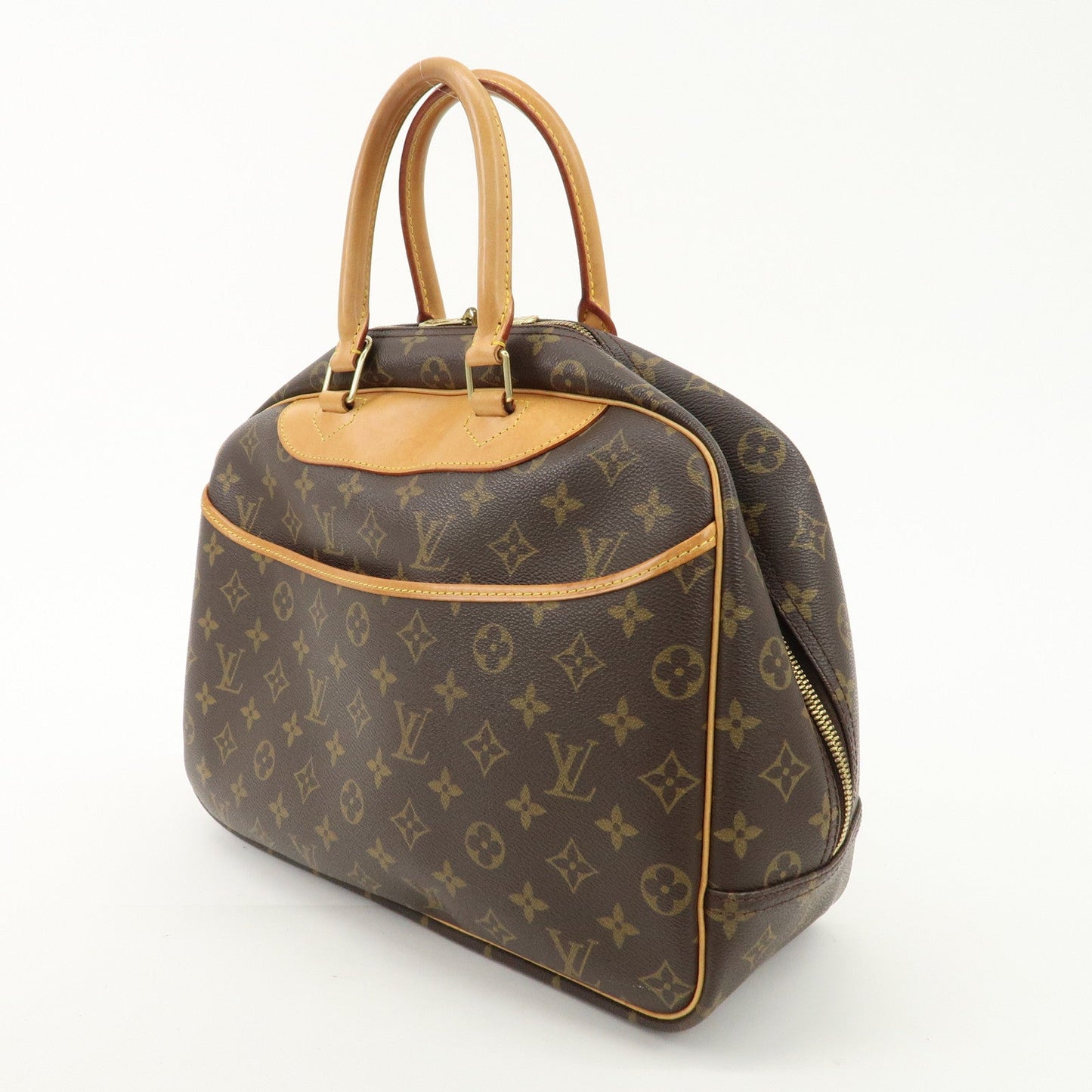 Louis Vuitton Monogram Deauville Hand Bag Brown M47270