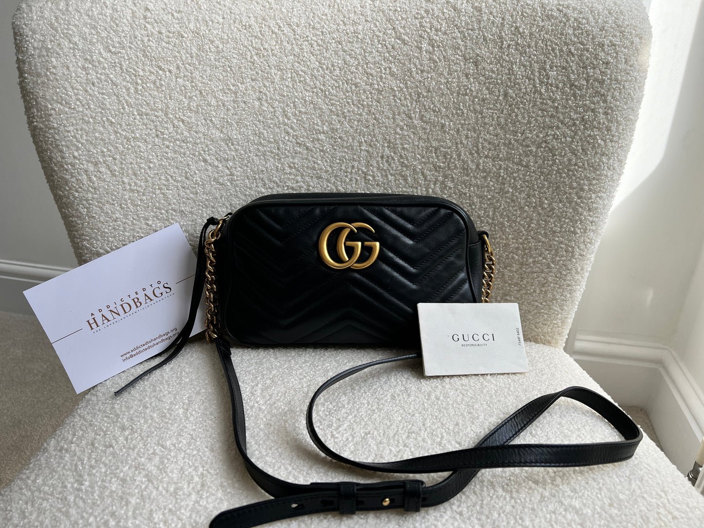 Gucci GG Black Marmont Small Shoulder Bag (RRP £1340)