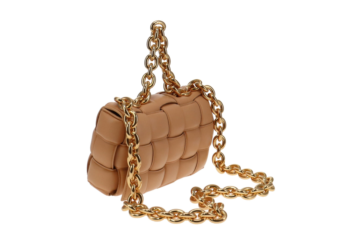 Bottega Veneta Almond Leather Padded Chain Cassette