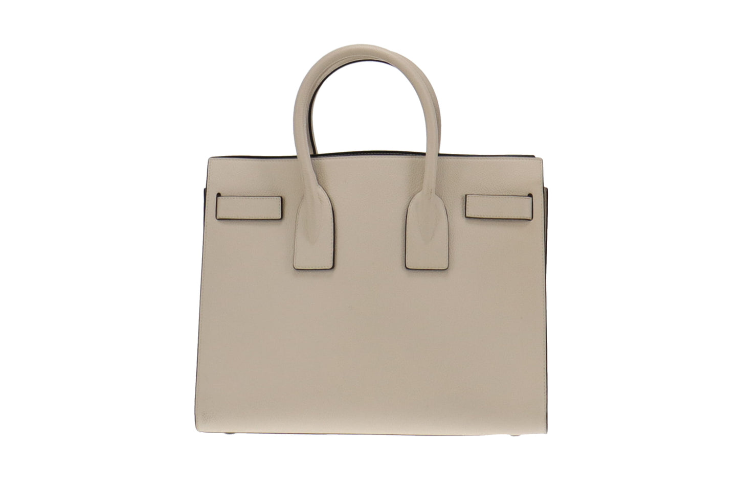 Saint Laurent Cream Grained Leather Leather Small Sac De Jour