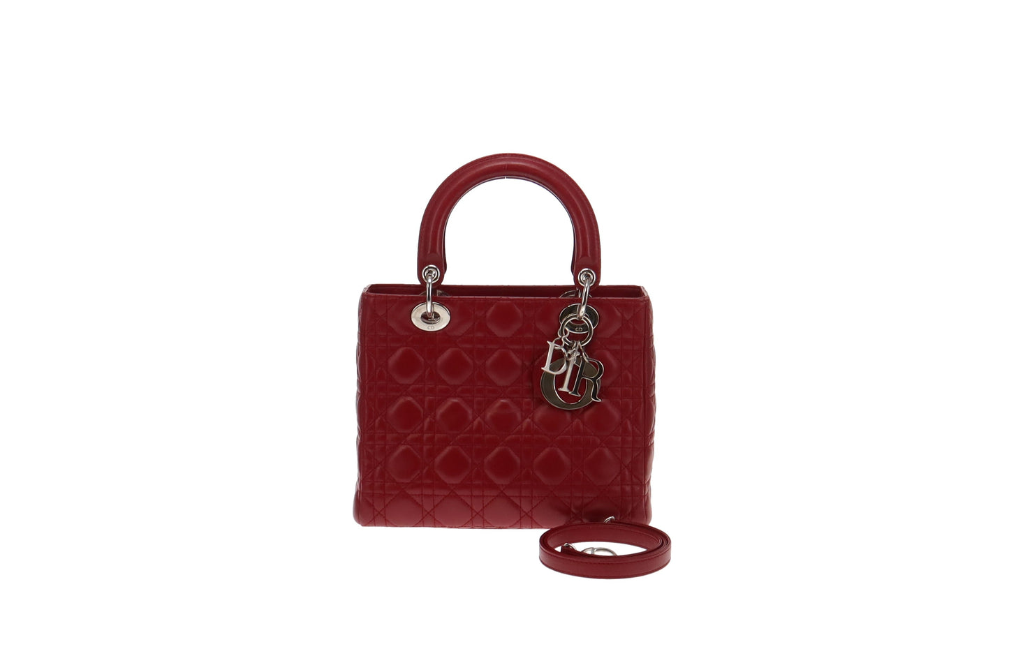 Dior Deep Red Vintage Medium Lady Dior 2007