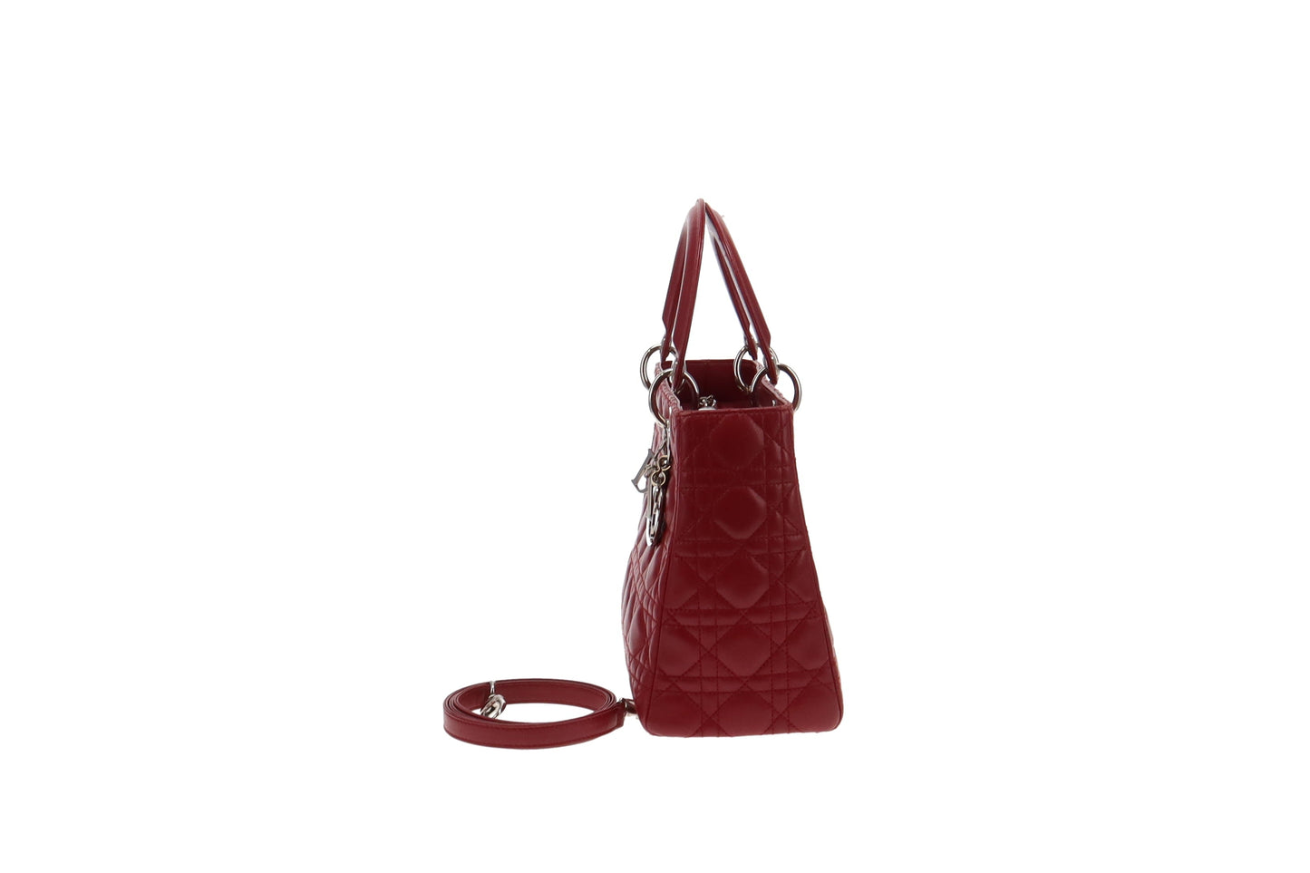 Dior Deep Red Vintage Medium Lady Dior 2007