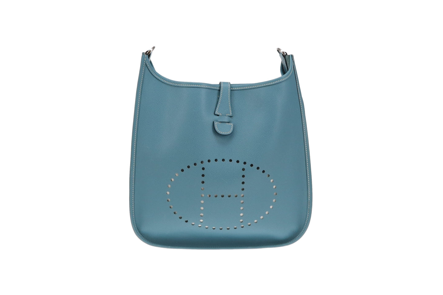 Hermes Bleu Jean Epsom Evelyne PM Gen II 2008 (L in a square)