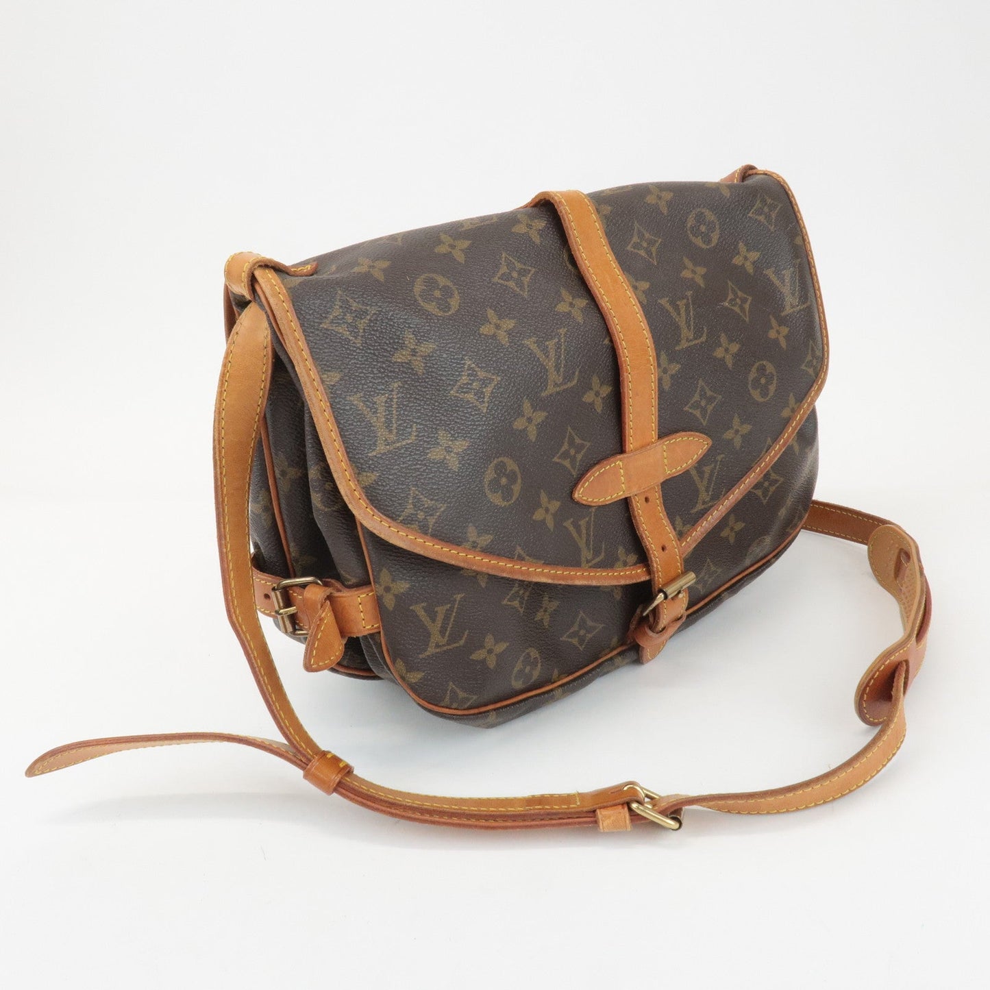 Louis Vuitton Monogram Saumur 30 Shoulder Bag Brown M42256