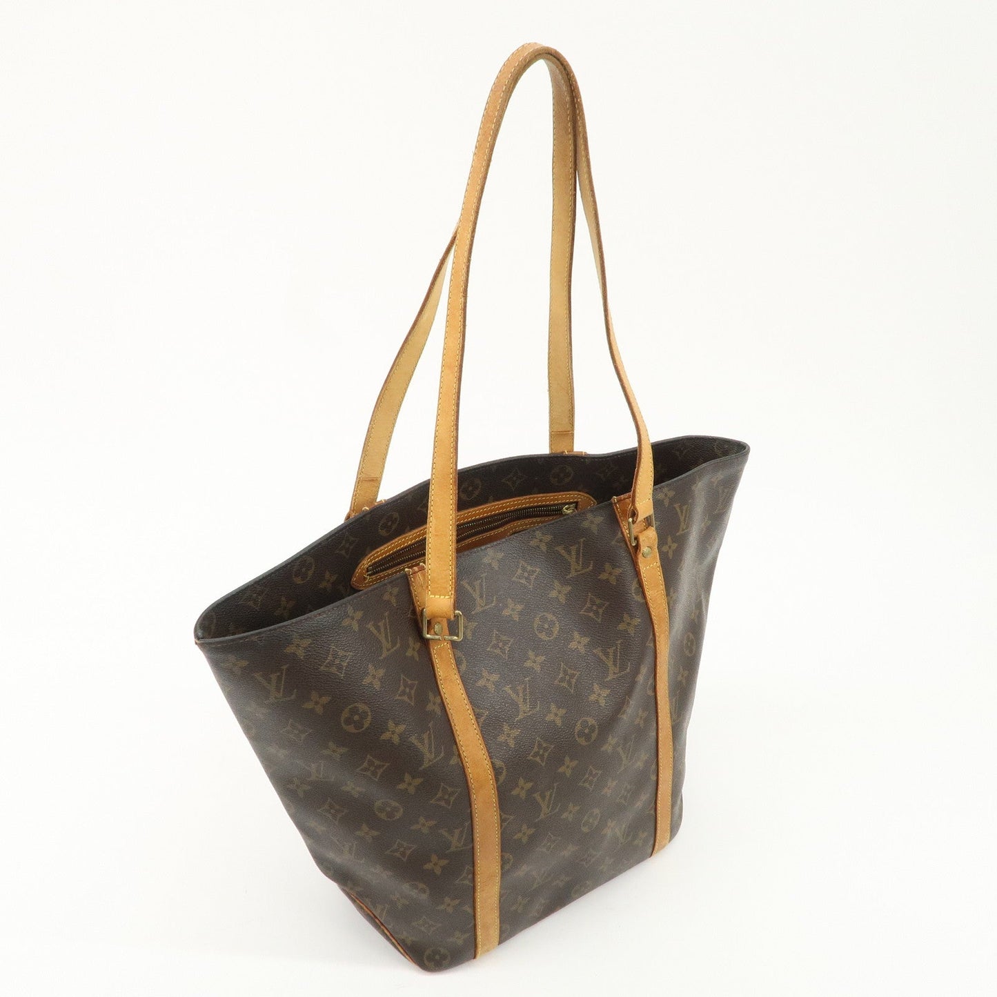 Louis Vuitton Monogram Sac Shopping Shoulder Bag Brown M51108