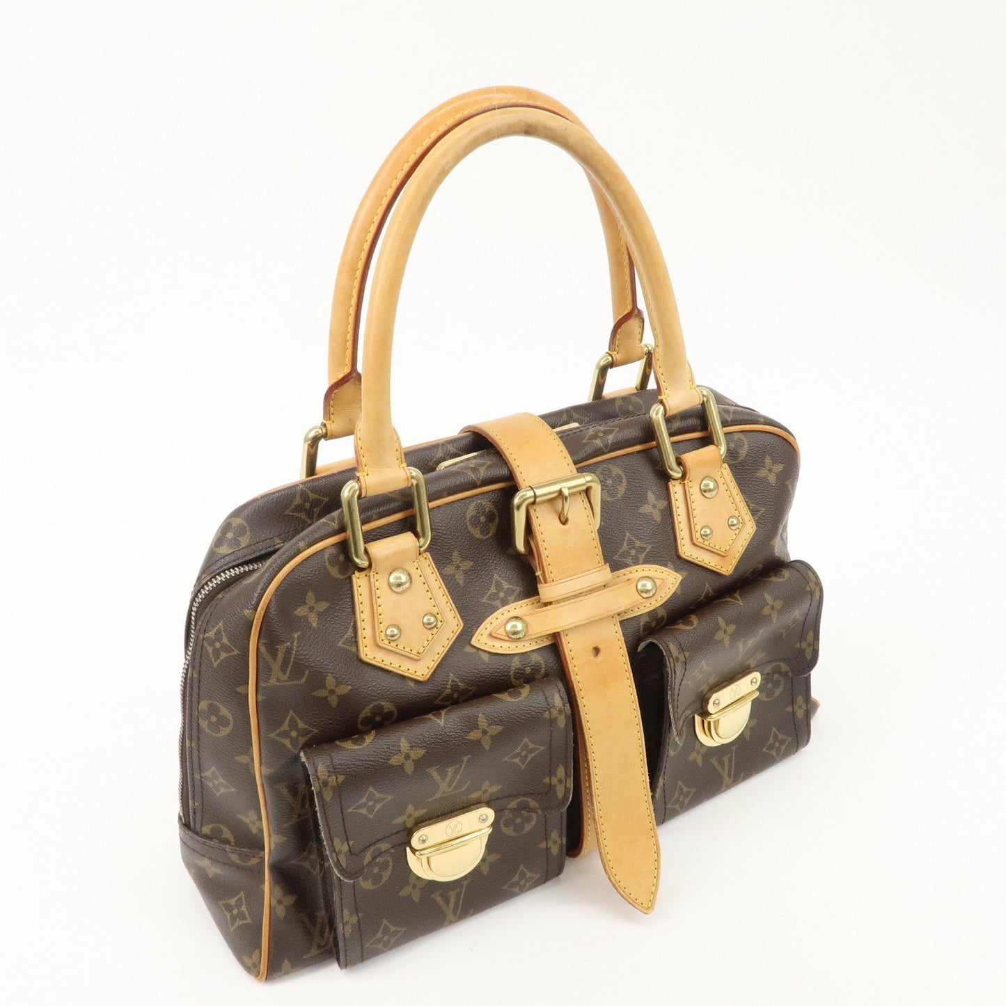 Louis Vuitton Monogram Manhattan GM Hand Bag Boston Bag M40025