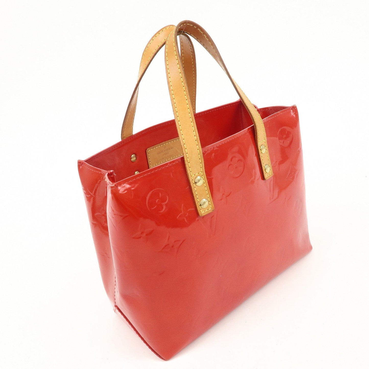 Louis Vuitton Monogram Vernis Lead PM Hand Bag M91088 Rouge