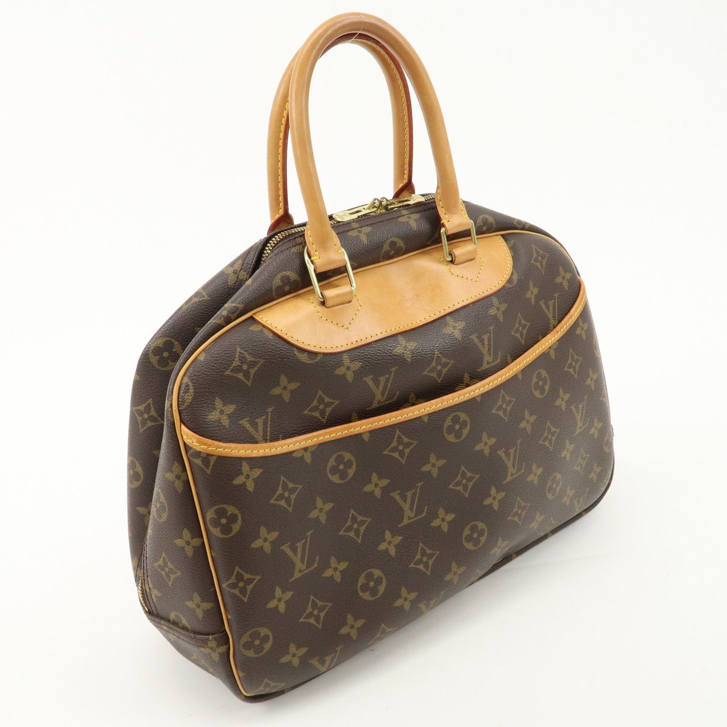 Louis Vuitton Monogram Deauville Hand Bag Brown M47270