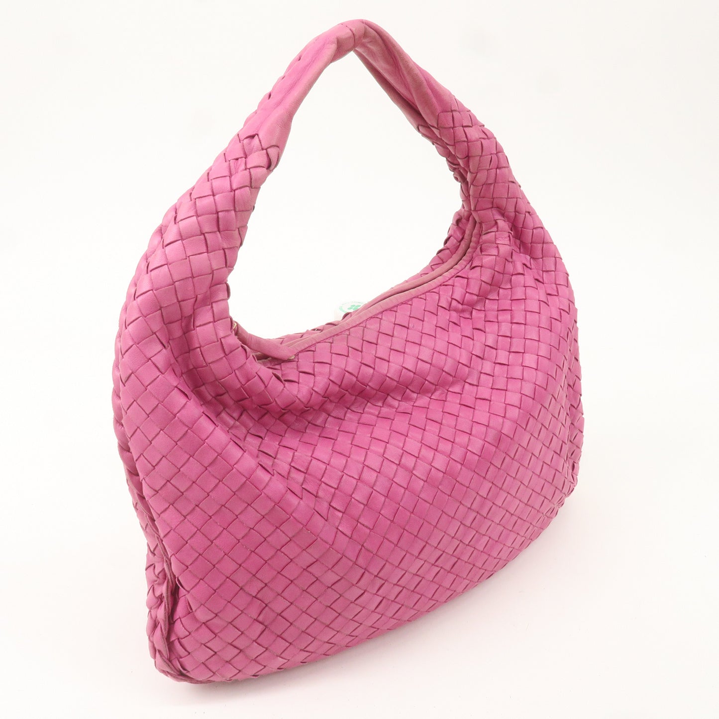 BOTTEGA VENETA Intrecciato Leather Hobo Shoulder Bag Pink 115653