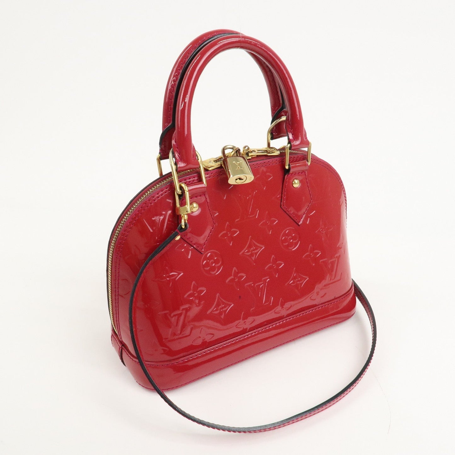 Louis Vuitton Monogram Vernis Alma BB Hand Bag Rose M91171